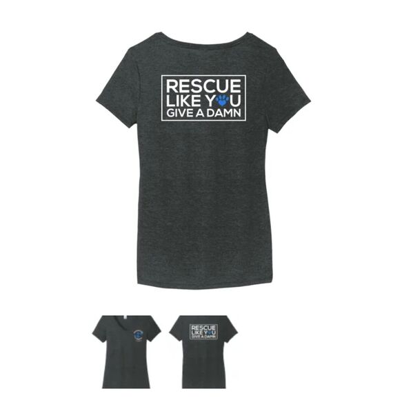 Potcake Place K9 Rescue - Women's V-Neck T-shirt (NEW) (M) - Picture 2 of 3